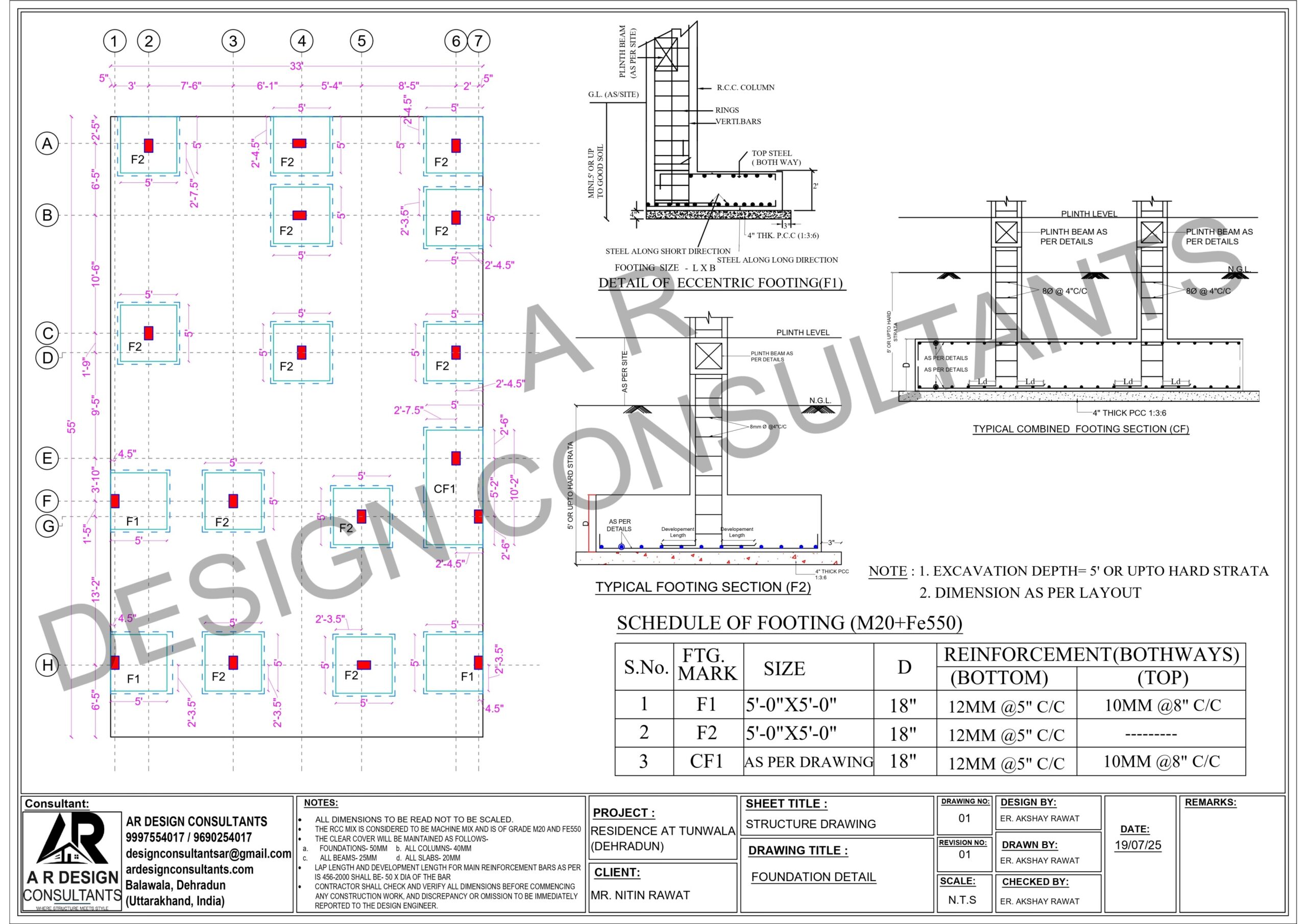 Foundation Detailing Drawing